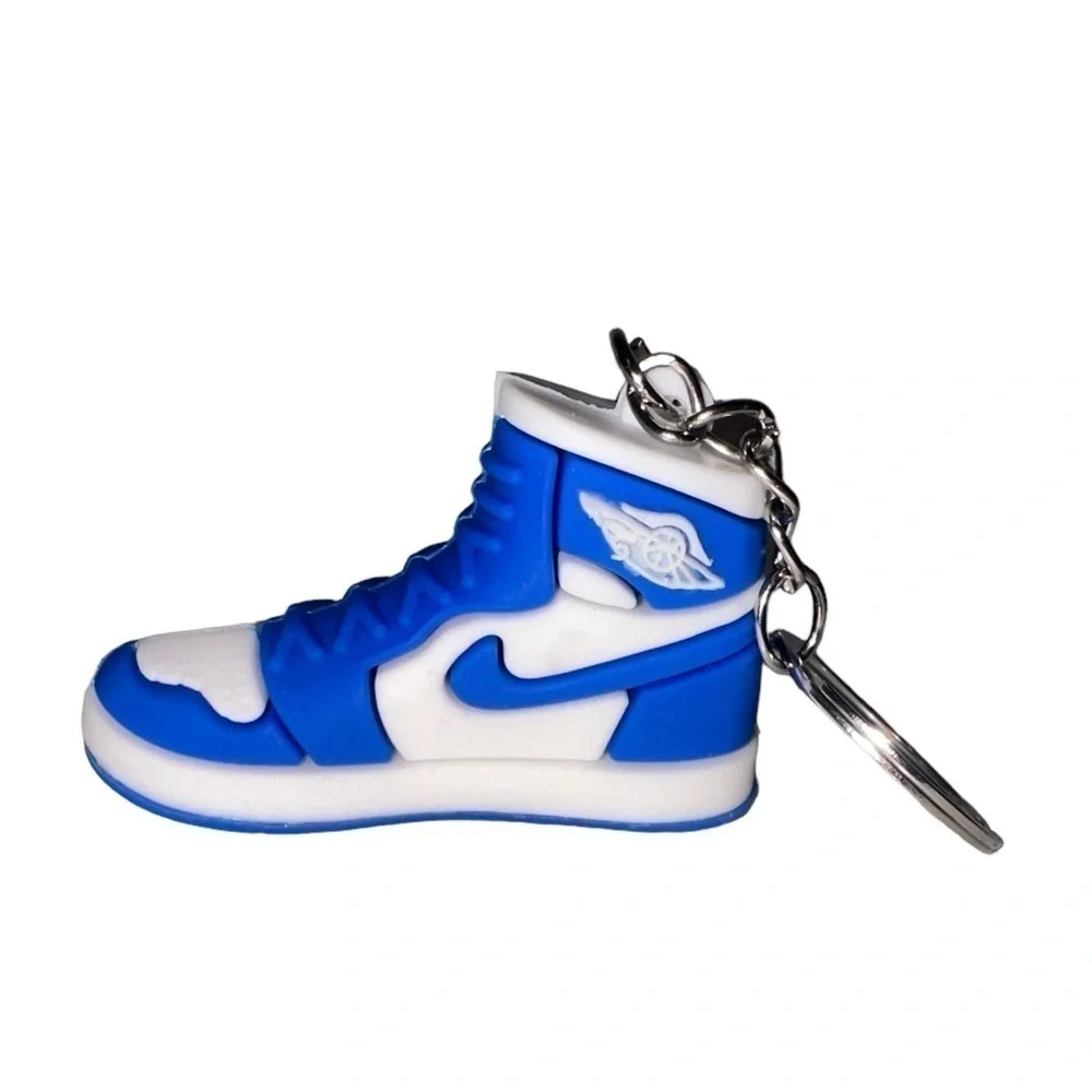 Air Jordan 1 High Top Nike Key Chain/ Bag Charm Blue/White Comes w/box